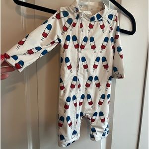 Monica+ Andy popsicle one piece zip up protective swimsuit 6-9 months. Unisex.